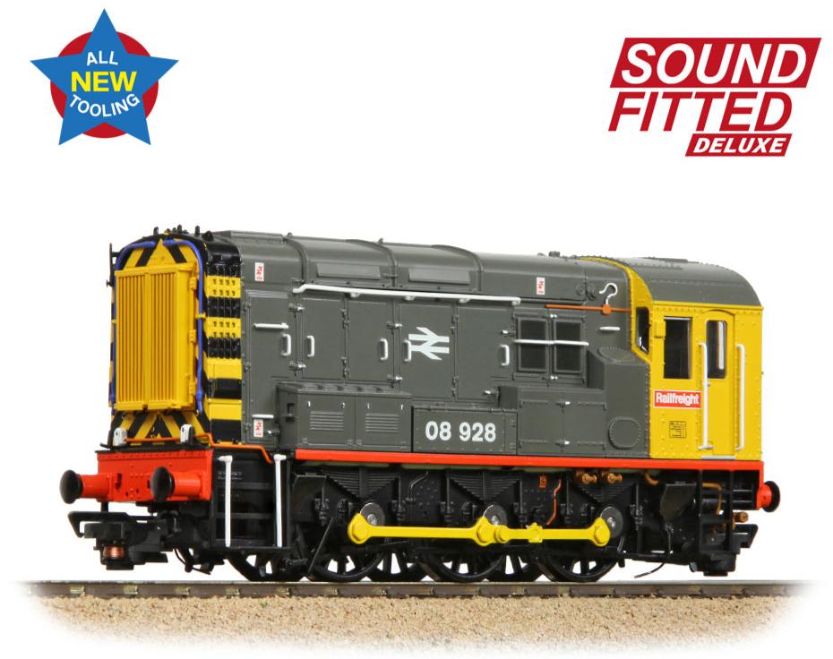 Class 08 08928 BR Railfreight (Red Stripe) Diesel Locomotive - Deluxe DCC Sound