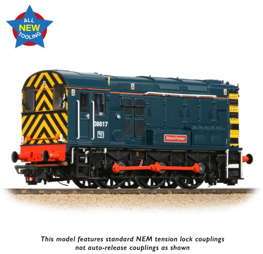 Class 08 08617 'Steve Purser' BR Blue Diesel Locomotive