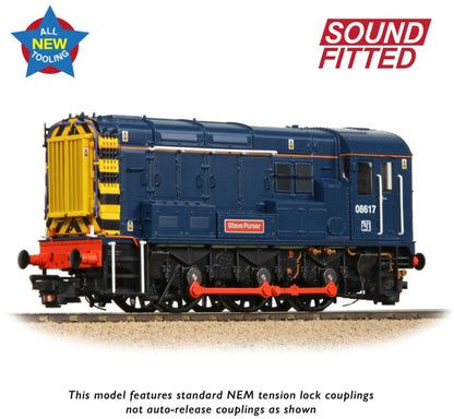 Class 08 08617 'Steve Purser' BR Blue Diesel Locomotive - DCC Sound