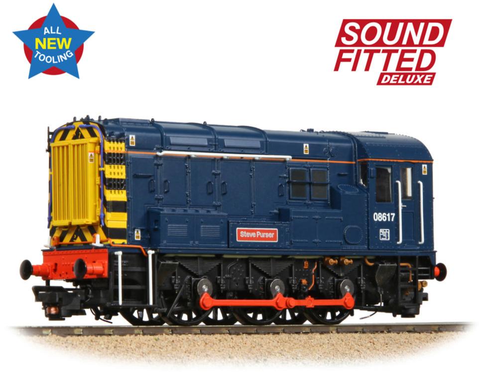 Class 08 08617 'Steve Purser' BR Blue Deisel Locomotive - Deluxe DCC Sound