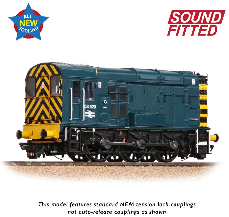 Class 08 08329 BR Blue (Wasp Stripes) Diesel Locomotive - DCC Sound