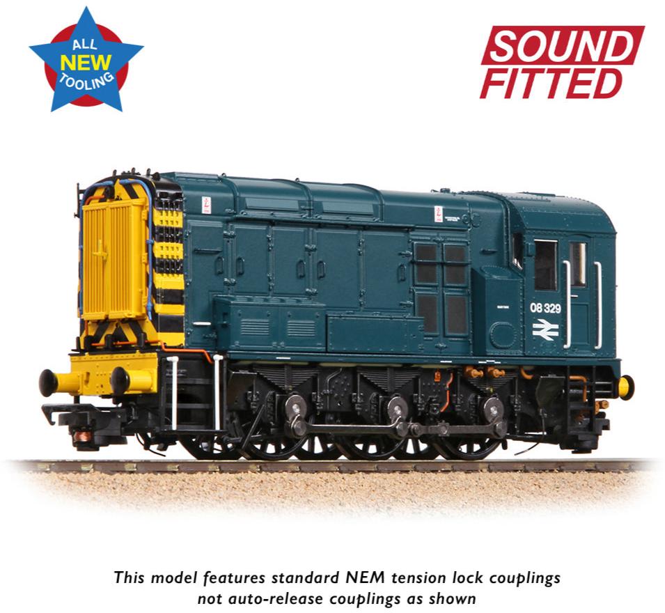 Class 08 08329 BR Blue (Wasp Stripes) Diesel Locomotive - DCC Sound