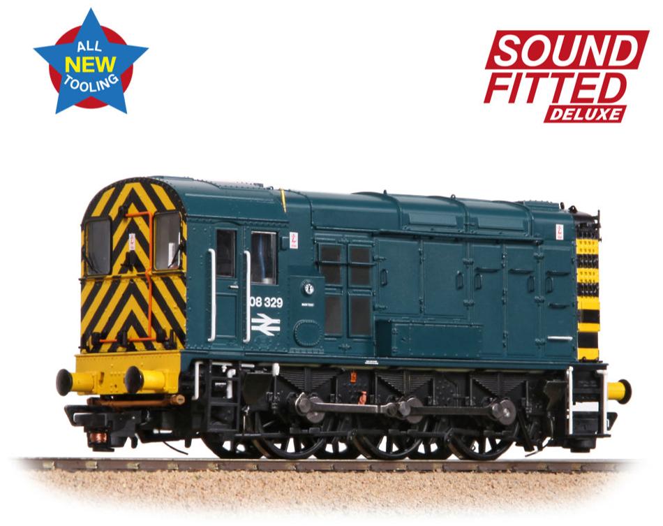 Class 08 08329 BR Blue (Wasp Stripes) Diesel Locomotive - Deluxe DCC Sound