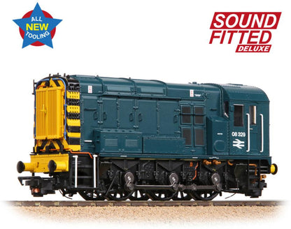 Class 08 08329 BR Blue (Wasp Stripes) Diesel Locomotive - Deluxe DCC Sound