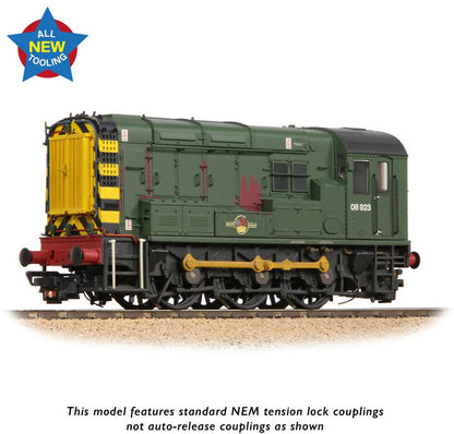 Class 08 08923 BR Green (Wasp Stripes) Diesel Locomotive - Weathered