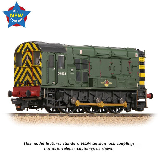 Class 08 08923 BR Green (Wasp Stripes) Diesel Locomotive - Weathered