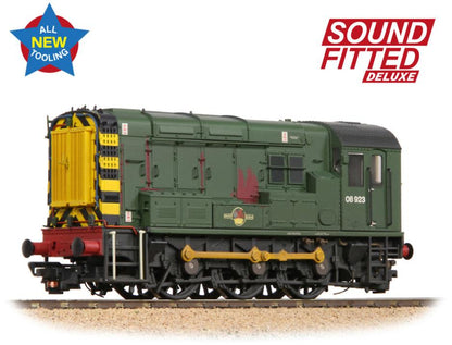 Class 08 08923 BR Green (Wasp Stripes) Diesel Locomotive - Deluxe DCC Sound & Weathered