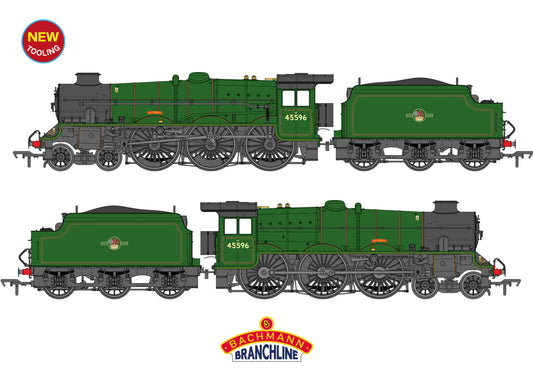 LMS Jubilee with Double Chimney & Welded Stanier Tender 45596 'Bahamas' BR Lined Green (Late Crest) (PRESERVED) Steam Locomotive