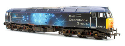 Highly Detail Weathered Class 47/4 47812 Rail Operations Group (ROG) Diesel Locomotive