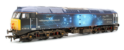 Highly Detail Weathered Class 47/4 47812 Rail Operations Group (ROG) Diesel Locomotive