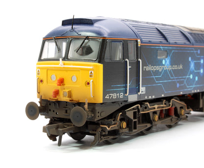 Highly Detail Weathered Class 47/4 47812 Rail Operations Group (ROG) Diesel Locomotive