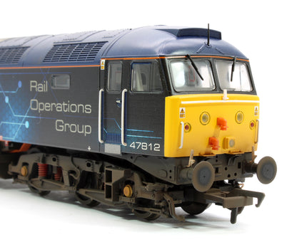 Highly Detail Weathered Class 47/4 47812 Rail Operations Group (ROG) Diesel Locomotive