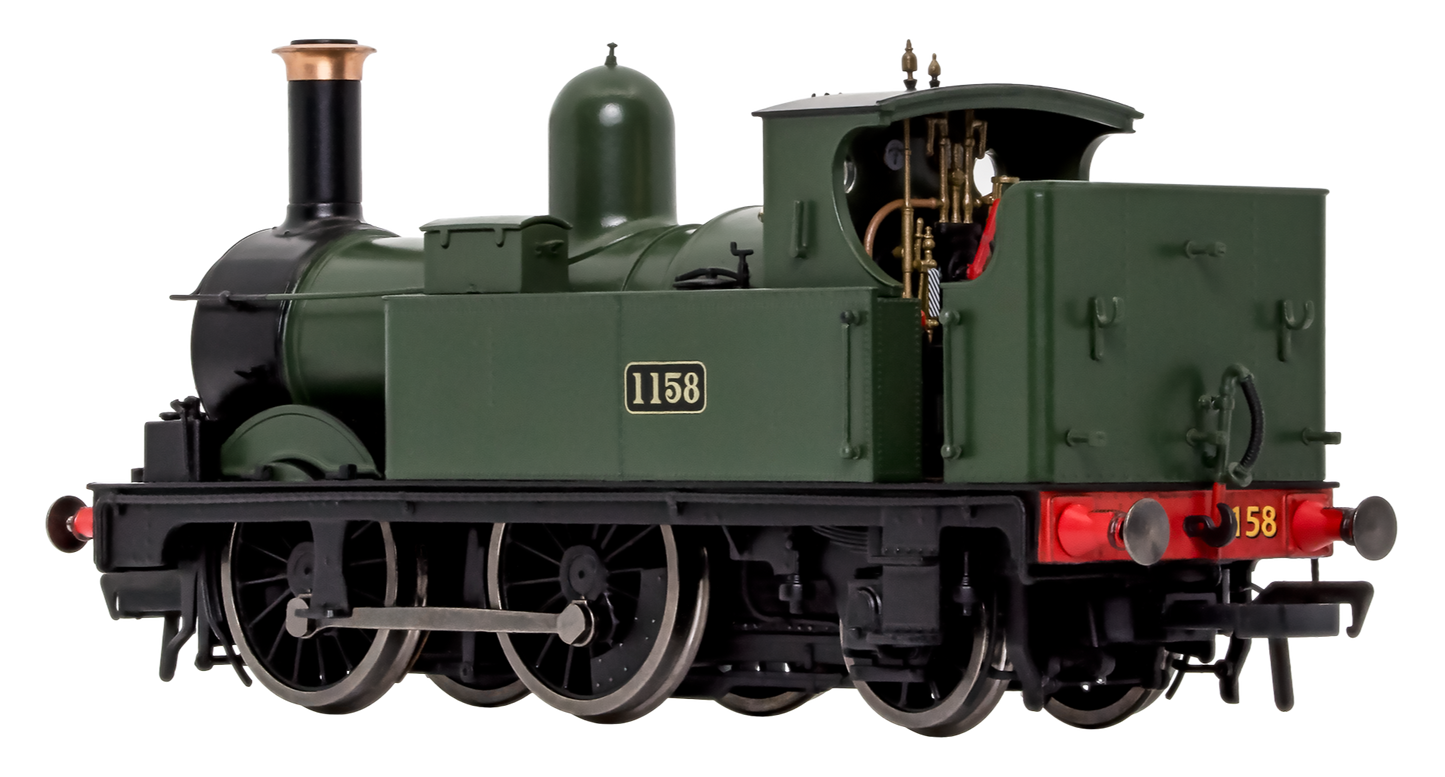 GWR 517 Class 0-4-2 1158 G.W. Green Steam Locomotive - DCC Sound