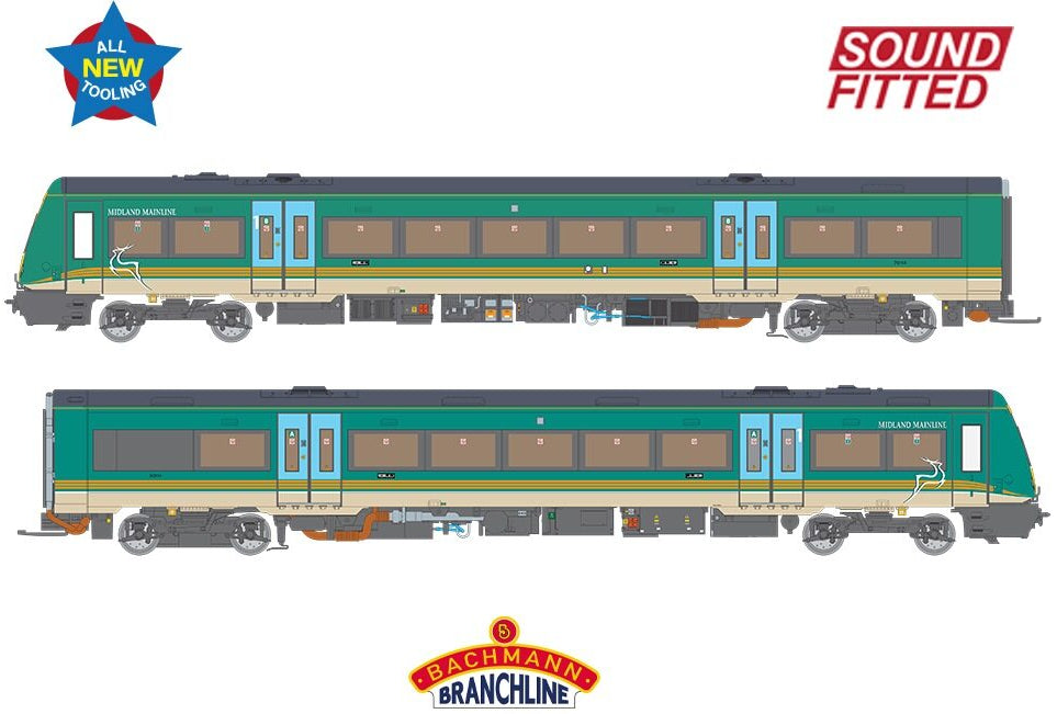 35-601SF Class 170/1 2-Car DMU 170114 Midland Mainline - DCC Sound