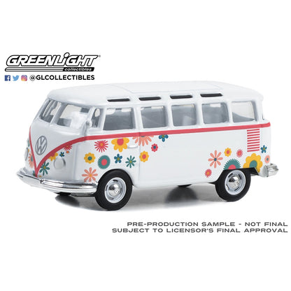 GL36080-B Club V-Dub Series 17 - 1964 VW Type 2 (T1) Samba Bus - Flower Power