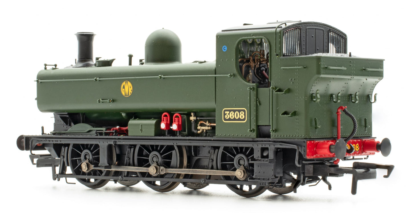 ACC3543 8750 Class Pannier Tank GWR Green Shirtbutton No.3608 Steam Locomotive