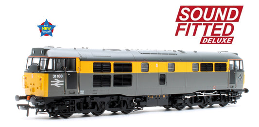 Class 31/1 Refurbished 31188 BR Engineers Grey & Yellow Diesel Locomotive - DCC Sound Deluxe