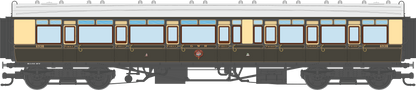 4P-021-102 GWR Corridor Toplight 1925 Lined Chocolate & Cream Composite LH 6938