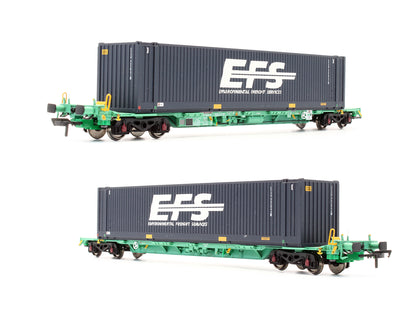 Pre-Owned 37-302A Intermodal Bogie Wagon With Containers 'EFS'