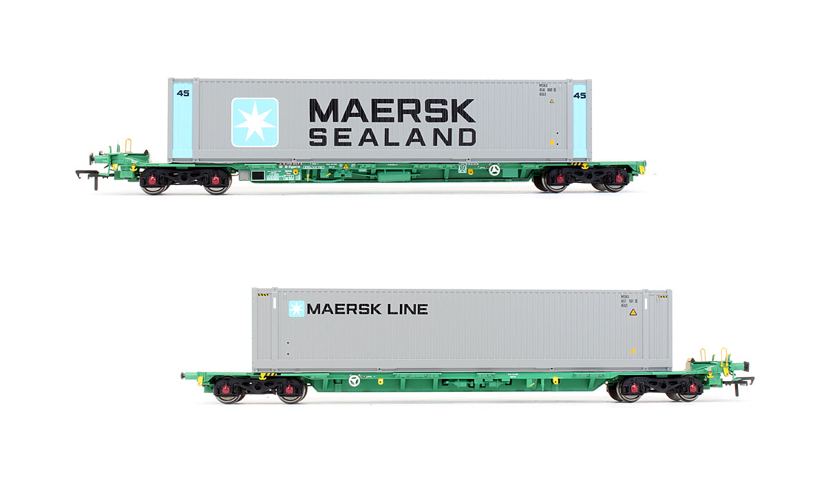 Pre-Owned Intermodal Bogie Wagon With Two 45ft Containers 'Maersk Line & Maersk Sealand'