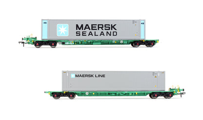 Pre-Owned Intermodal Bogie Wagon With Two 45ft Containers 'Maersk Line & Maersk Sealand'