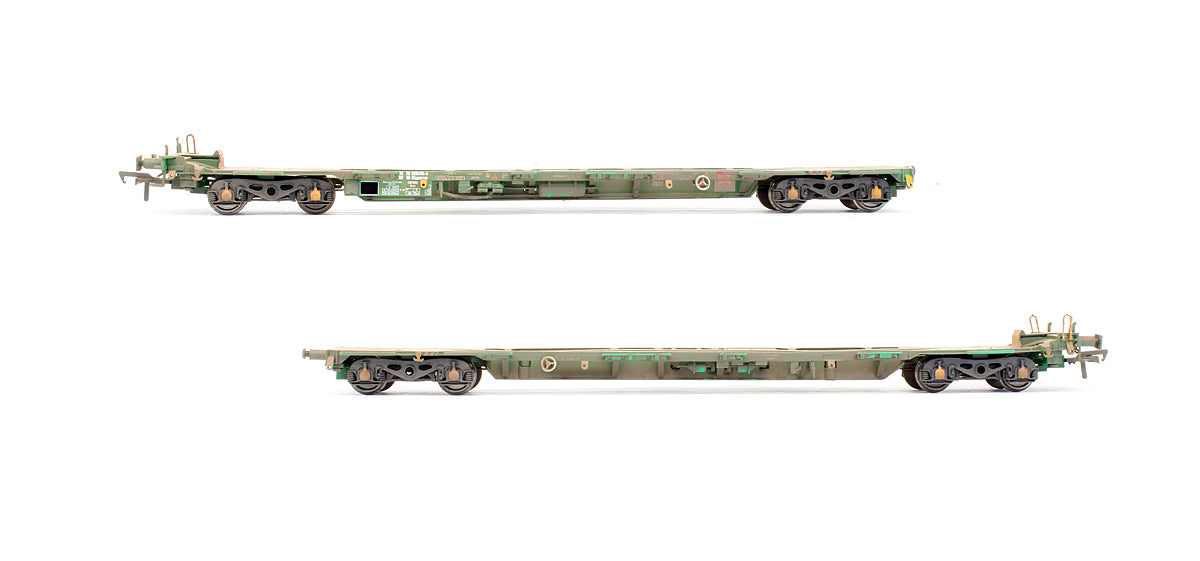 Pre-Owned Intermodal Flats (Pair) Without Containers - Weathered