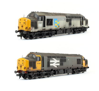 Pre-Owned Class 37/9 Railfreight Twin Pack 37905 Metals Sector & 37906 Grey - Custom Weathered - DCC Sound (Exclusive Edition)