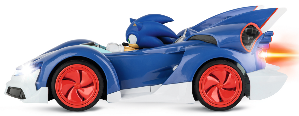 Carrera RC 370430023 Team Sonic Racing Mini RC-auto, 1:43, op afstand bestuurd, officieel gelicentieerd, authentiek Sonic the Hedgehog-design, gedetailleerde weergave