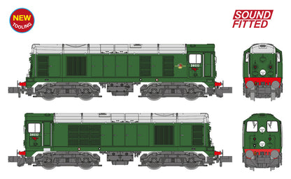 Class 20/0 Disc Headcode & Tablet Catcher D8032 BR Green (Late Crest) Diesel Locomotive - DCC Sound