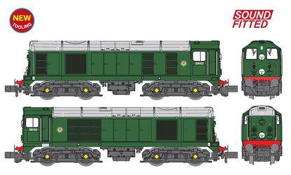 Class 20/0 Disc Headcode & Tablet Catcher Recess D8102 BR Green (Roundel) Diesel Locomotive - DCC Sound