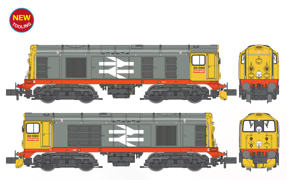 Class 20/0 Disc Headcode 20090 BR Railfreight (Red Stripe) Diesel Locomotive