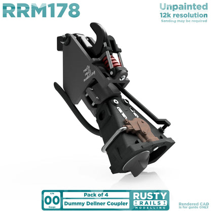RRM178 OO Gauge Dummy Dellner Coupler (4 Pack) - Unpainted Model Kit