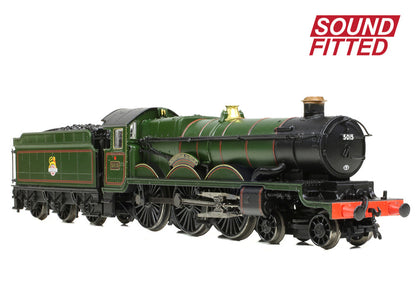 GWR 4073 'Castle' 5015 'Kingswear Castle' BR Lined Green (Early Emblem) Steam Locomotive - DCC Sound