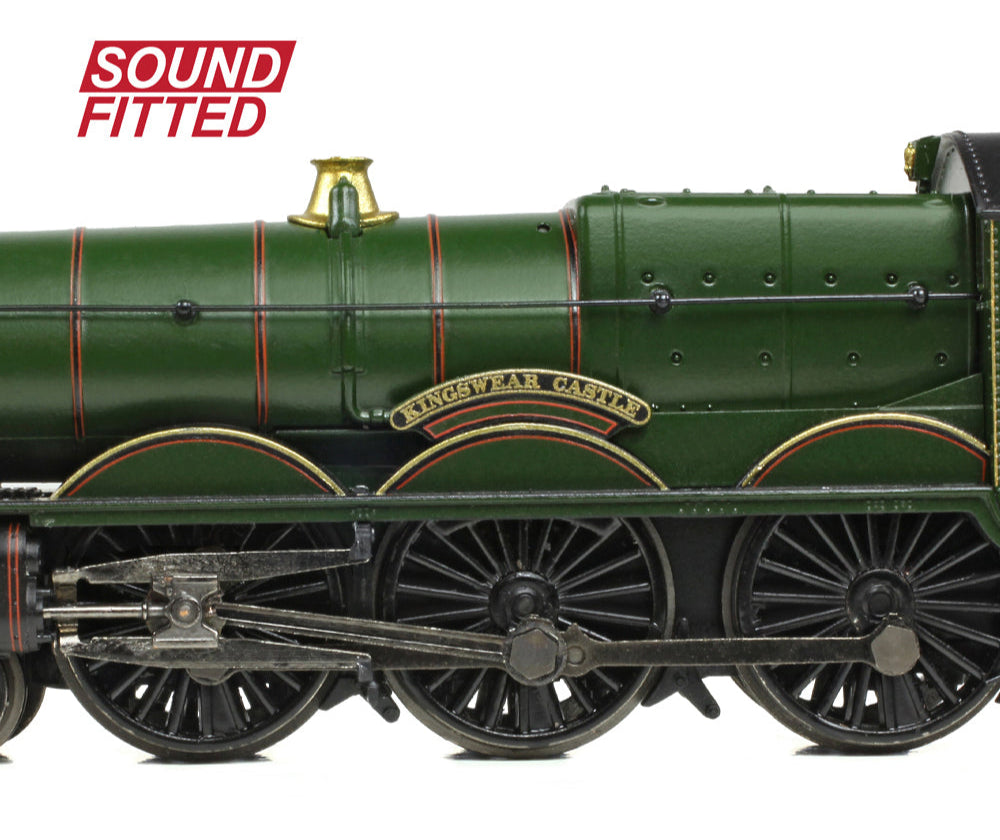 GWR 4073 'Castle' 5015 'Kingswear Castle' BR Lined Green (Early Emblem) Steam Locomotive - DCC Sound