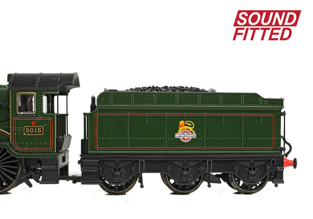 GWR 4073 'Castle' 5015 'Kingswear Castle' BR Lined Green (Early Emblem) Steam Locomotive - DCC Sound