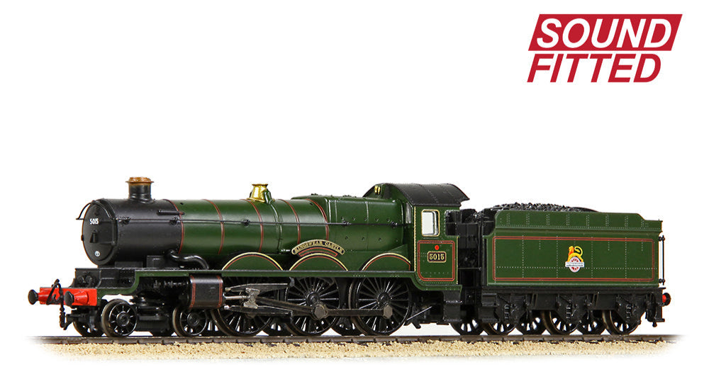 GWR 4073 'Castle' 5015 'Kingswear Castle' BR Lined Green (Early Emblem) Steam Locomotive - DCC Sound