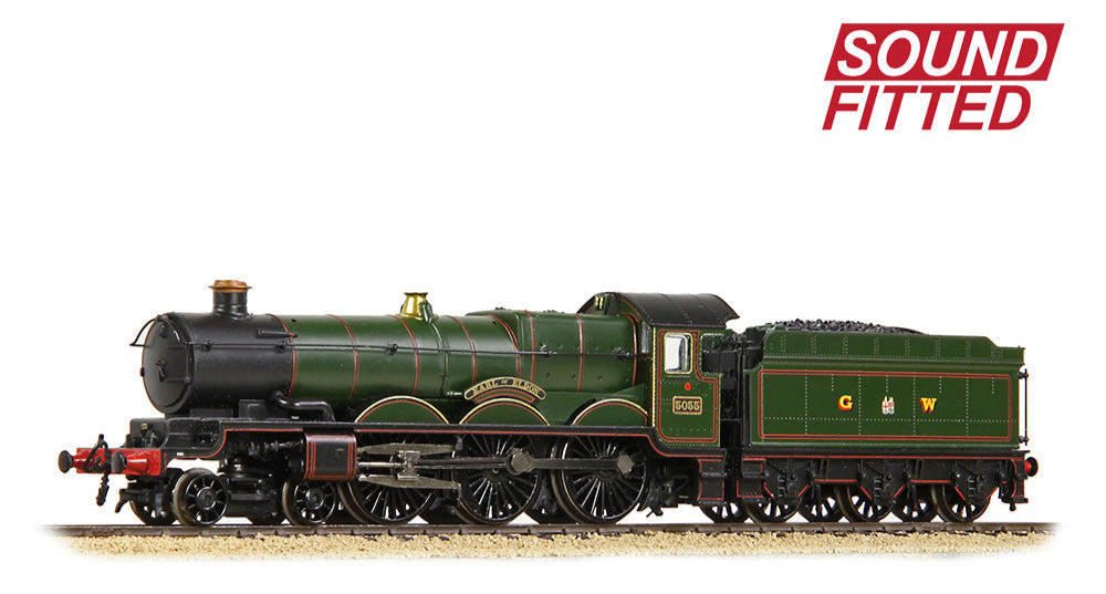 GWR 4073 'Castle' 5055 'Earl of Eldon' GWR Lined Green (GW Crest) Steam Locomotive - DCC Sound