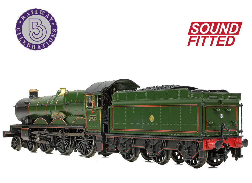 GWR 4073 'Castle' 4082 'Windsor Castle' GWR Lined Green (Shirtbutton) Steam Locomotive - DCC Sound