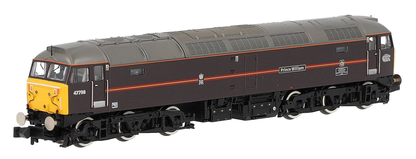 372-262NRM Class 47/7 47798 'Prince William' EWS Royal Claret (Locomotion Models Exclusive) Diesel Locomotive