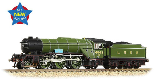 LNER V2 4843 'Kings Own Yorkshire Light Infantry' LNER Lined Green Steam Locomotive