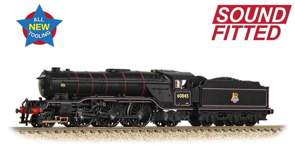 LNER V2 60845 BR Lined Black (Early Emblem) Steam Locomotive - DCC Sound