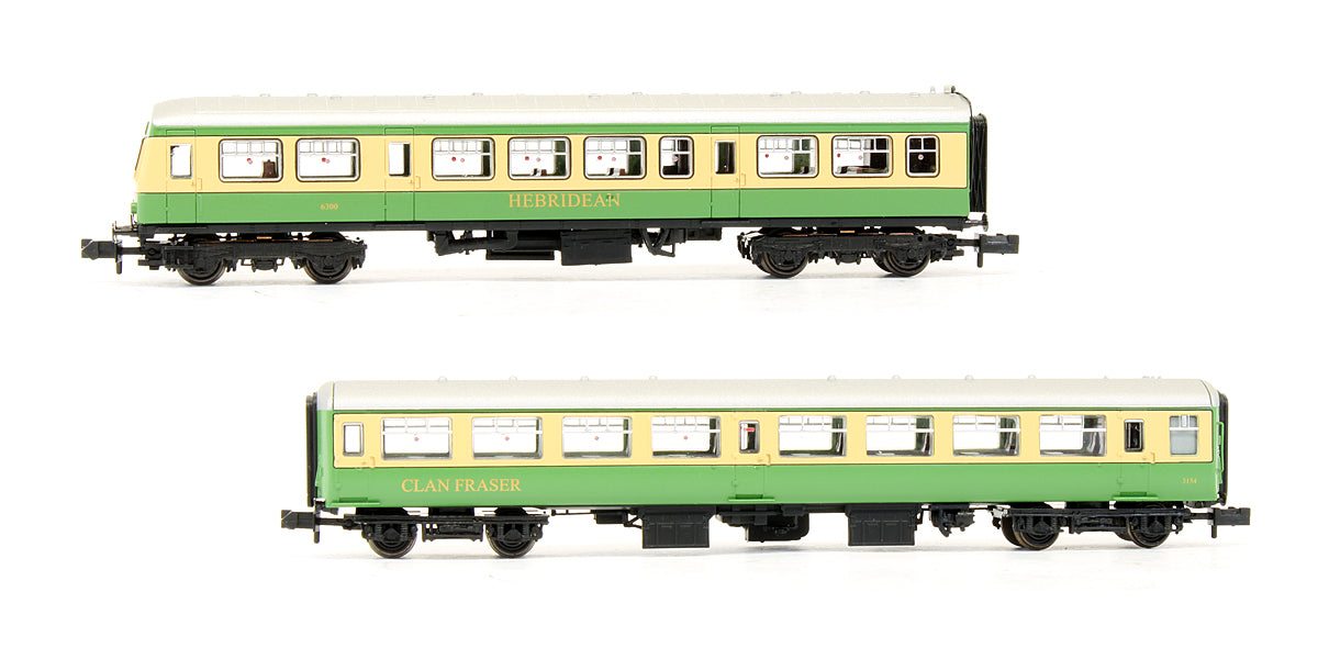 Pre-Owned BR 'Highlander' Coach Pack Mk2 TSO & Class 101 DTCL BR Highland Rail Green & Cream
