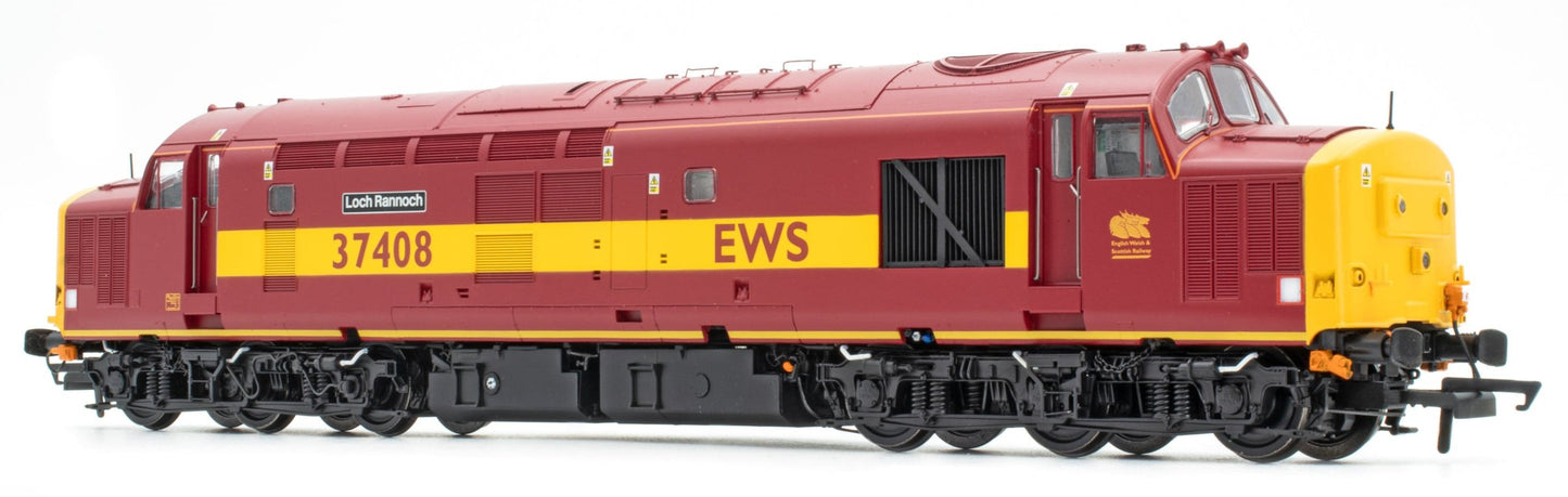 Class 37 Loch Rannoch EWS Maroon & Gold 37408 Diesel Locomotive - DCC Sound