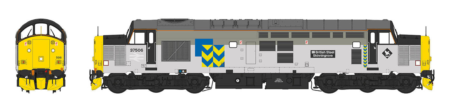 Class 37/5 BR Railfreight Metals Sector Grey 37506 British Steel Skinningrove Diesel Locomotive