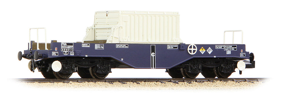 BR FNA Nuclear Flask Wagon with Flat Floor DRS Blue with Flask No.550011
