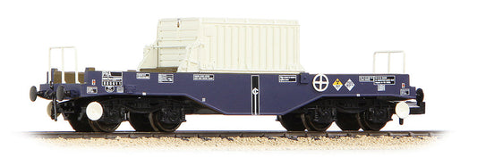 BR FNA Nuclear Flask Wagon with Flat Floor DRS Blue with Flask No.550011
