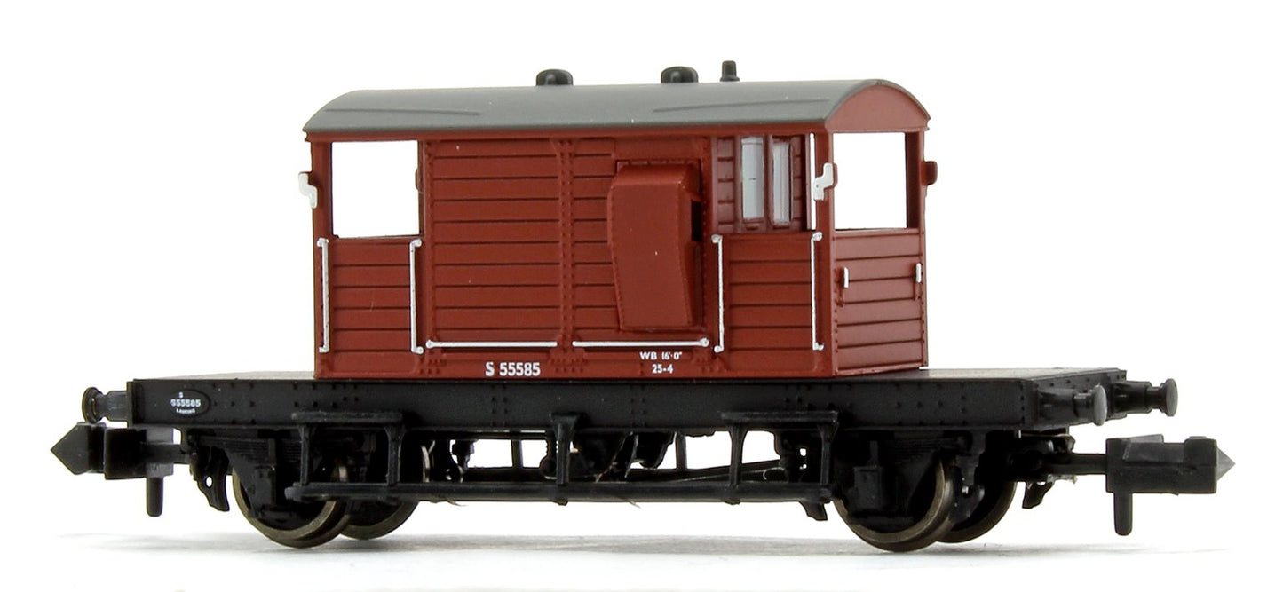 Pre-Owned BR Bauxite (Early) SR 25T 'Pill Box' Brake Van No.55585