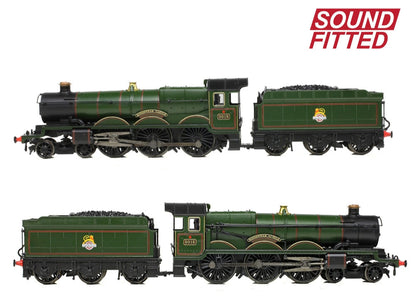 GWR 4073 'Castle' 5015 'Kingswear Castle' BR Lined Green (Early Emblem) Steam Locomotive - DCC Sound