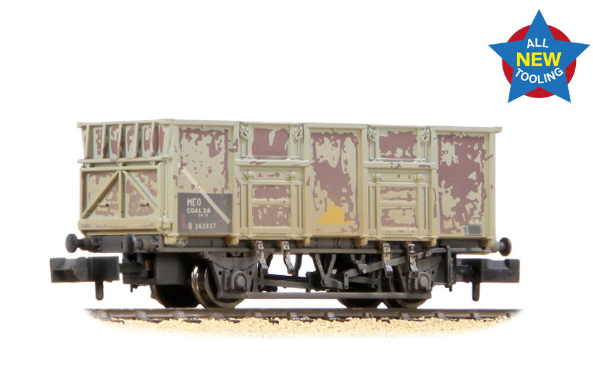 378-052 BR 24.5T Mineral Wagon BR Grey (TOPS) - Weathered