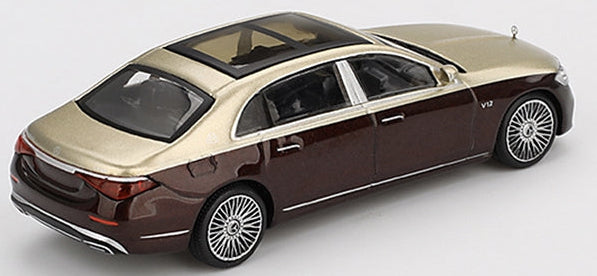 MGT00962-R Mercedes-Maybach S680 Gold/Dark Red Metallic (RHD)